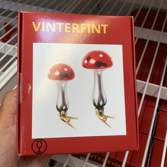 Ikea mushroom Christmas tree decor clip on holiday ornaments decorations new - Picture 5 of 17